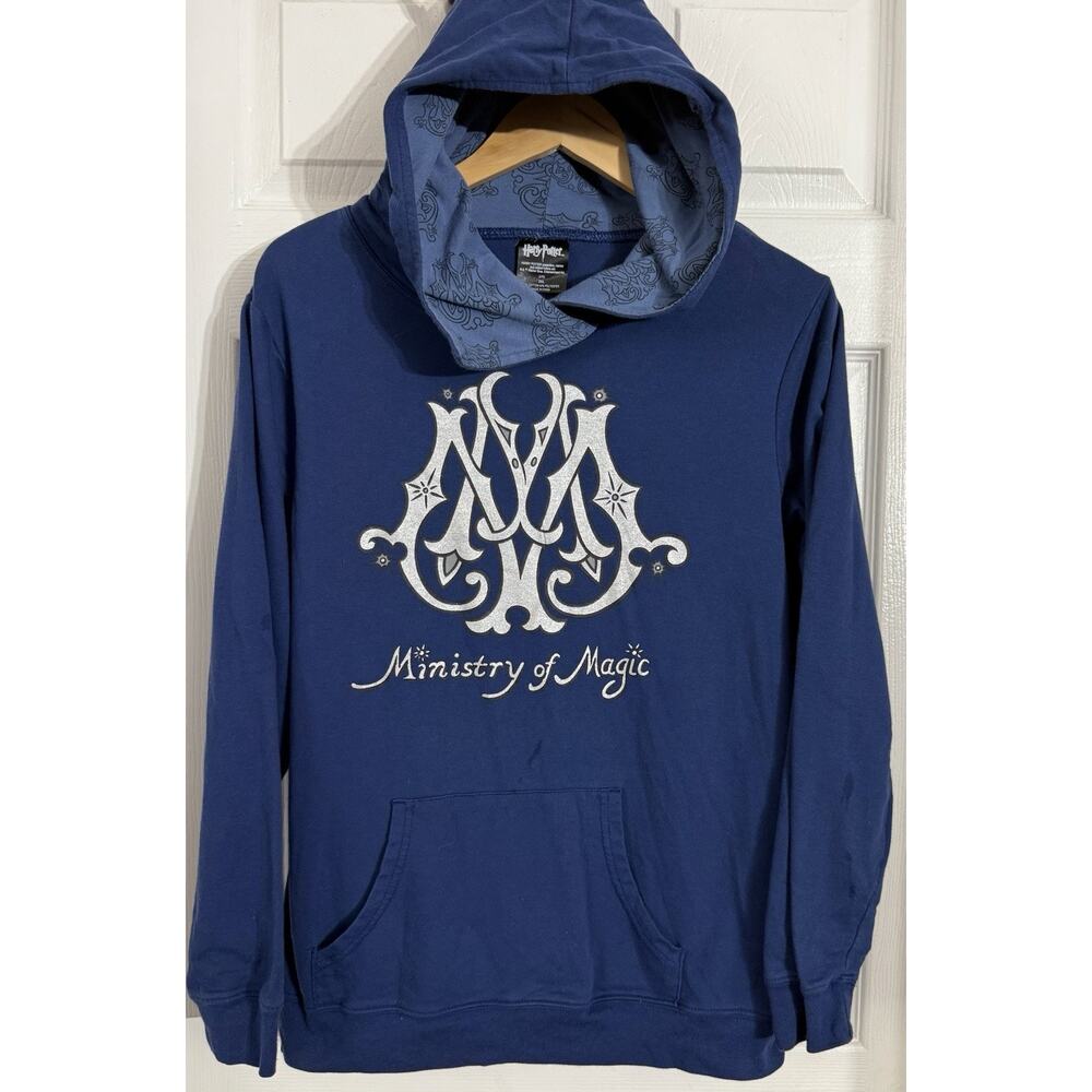 Harry Potter Ministry Of Magic JUNIORS Girls Cowl Neck Hoodie 2XL Hot Topic Blue